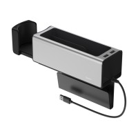 Автомобильный органайзер Baseus Deluxe Metal Armrest Console Organizer (CRCWH-A0S) серебристый