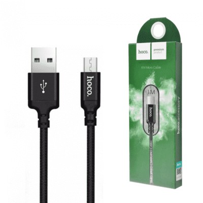 Usb Кабель-зарядка Micro Hoco X14 Times speed 2A 1м в тканевой оплетке черный Usb Кабель-зарядка Micro Hoco X14 Times speed 2A 1м в тканевой оплетке черный