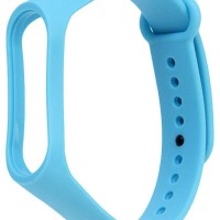 Ремешок для Xiaomi Mi Band 3/4 силиконовый голубой