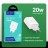 Сетевой зарядный блок питания - Hoco Fast Charge C-80A 1USB/1С PD/QC3.0 3A 20Вт- белое