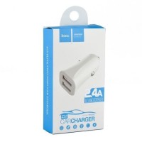 Автомобильное заряд. устр. Hoco Z12 2USB 2.4А, белое