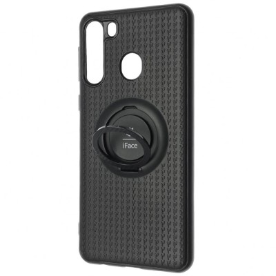 Чехол-накладка для Samsung Galaxy A21 силикон iface с держателем чёрный Чехол-накладка для Samsung Galaxy A21 силикон iface с держателем чёрный