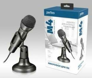 Микрофон для компьютера Perfeo M4 (PF_C3205) 3.5мм 1.8м черный Микрофон для компьютера Perfeo M4 (PF_C3205) 3.5мм 1.8м черный