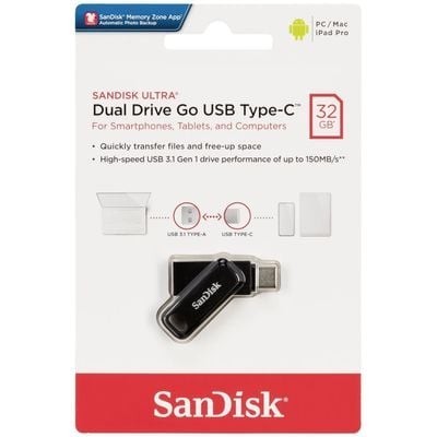 USB/USB-C флеш накопитель SanDisk 32GB Ultra Dual Drive Go (SDDDC3-032G-G46) USB/USB-C флеш накопитель SanDisk 32GB Ultra Dual Drive Go (SDDDC3-032G-G46)