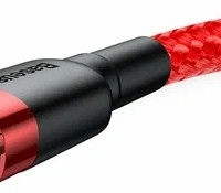 Usb Кабель-зарядка Lightning Baseus Cafule 3м (CALKLF-R09), в тканевой оплетке, красный