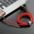 Usb Кабель-зарядка Lightning Baseus Cafule 3м (CALKLF-R09), в тканевой оплетке, красный