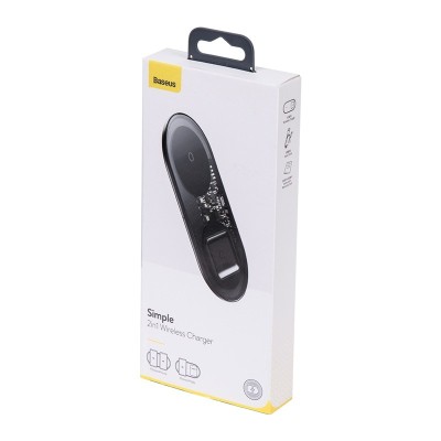 Беспроводное зарядное устройство Baseus Simple 2in1 для Phone+Watch TZWXJK-B01 черное Беспроводное зарядное устройство Baseus Simple 2in1 для Phone+Watch TZWXJK-B01 черное