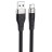 Usb Кабель-зарядка Type-C Hoco X53 Angel silicone 3A 1м плоский силиконовый чёрный