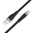 Usb Кабель-зарядка Type-C Hoco X53 Angel silicone 3A 1м плоский силиконовый чёрный