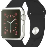 Сменный браслет силиконовая для Apple Watch 42mm черный