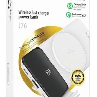 Powerbank с беспроводной зарядкой Hoco J76 10000mAh 1USB/1C/Qi 22.5W/20W/15W с дисплеем белый
