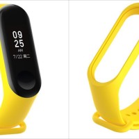 Ремешок для Xiaomi Mi Band 3/4 силиконовый желтый