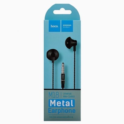 Наушники с микрофоном Hoco M18 Goss metal 1.2м черные Наушники с микрофоном Hoco M18 Goss metal 1.2м черные