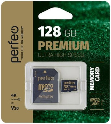 micro SDXC карта памяти Perfeo 128GB Premium (Class 10) UHS-1 micro SDXC карта памяти Perfeo 128GB Premium (Class 10) UHS-1