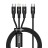 TYPE-C Кабель-зарядка Baseus Rapid Series 3-in-1 Type-C to C+L+C PD 20W 1.5m CAMLT-SC01 чёрный