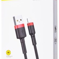 Usb Кабель-зарядка Lightning Baseus Cafule 3м (CALKLF-R91) черно-красный