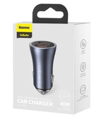 Автомобильное заряд. устр. Baseus Golden Contactor Pro 2USB 40W (CCJD-A0G) серое Автомобильное заряд. устр. Baseus Golden Contactor Pro 2USB 40W (CCJD-A0G) серое