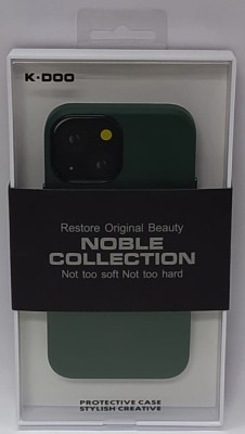 Накладка для i-Phone 13 Mini K-Doo Noble кожаная зеленая Накладка для i-Phone 13 Mini K-Doo Noble кожаная зеленая