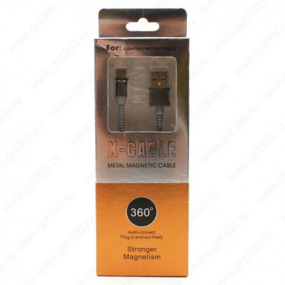 Usb Кабель-зарядка магнитный Type-C M3 2A 1м в тканевой оплетке в ассортименте Usb Кабель-зарядка магнитный Type-C M3 2A 1м в тканевой оплетке в ассортименте