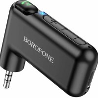 Блютуз адаптер для магнитолы Borofone BC35 AUX Car Wireless Receiver BT5.0, черный