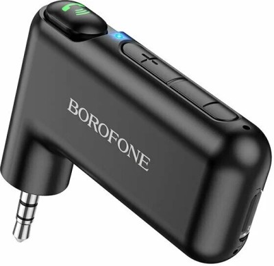 Блютуз адаптер для магнитолы Borofone BC35 AUX Car Wireless Receiver BT5.0, черный Адаптер Borofone BC35 AUX Car Wireless Receiver BT5.0 черный