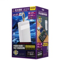 Powerbank REMAX RPP-266 80000mAh 4USB/1USB-C 18W/20W белый