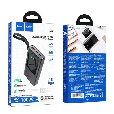 Powerbank Hoco Q4 1USB (22.5W) 1USB-C (20W) 10000mAh черный Powerbank Hoco Q4 1USB (22.5W) 1USB-C (20W) 10000mAh черный