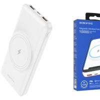 Powerbank с беспроводной зарядкой Borofone BJ12 10000mAh 2USB белый