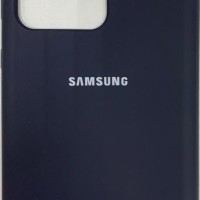 Накладка для Samsung Galaxy S20 Ultra Silicone cover темно-синяя