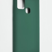 Накладка для Samsung Galaxy A21S Silicone cover без логотипа зеленая