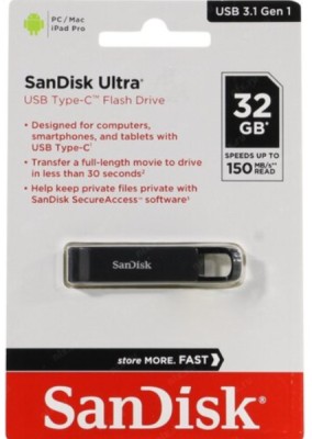 USB/USB-C флеш накопитель SanDisk 32GB CZ460 Ultra Type-C (SDCZ460-032G-G46) USB/USB-C флеш накопитель SanDisk 32GB CZ460 Ultra Type-C (SDCZ460-032G-G46)