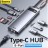 USB-C хаб Baseus Metal Gleam 8в1 3USB/HDMI/USB-C/MicroSD/TF/RJ45 (CAHUB-CV0G) серый