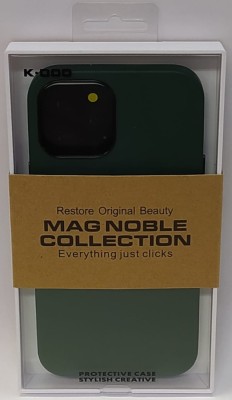 Накладка для i-Phone 12 Pro Max K-Doo Mag Noble кожаная зелёная Накладка для i-Phone 12 Pro Max K-Doo Mag Noble кожаная зелёная