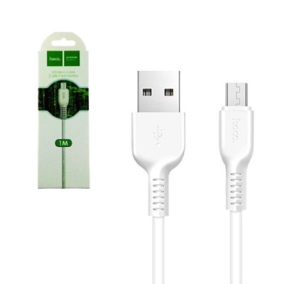 Usb Кабель-зарядка Micro Hoco X20 Flash 2.4A 1м силиконовый белый Usb Кабель-зарядка Micro Hoco X20 Flash 2.4A 1м силиконовый белый