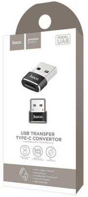 Переходник USB наType-C Hoco UA6 черный Переходник USB наType-C Hoco UA6 черный