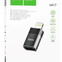 OTG Hoco UA17 Lightning (папа) на USB-C (мама) черный