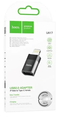 OTG Hoco UA17 Lightning (папа) на USB-C (мама) черный OTG Hoco UA17 Lightning (папа) на USB-C (мама) черный