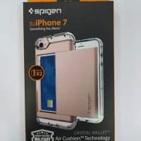 Чехол Spigen для i-Phone 7 Crystal Wallet розовое золото (042CS20982)