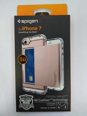 Чехол Spigen для i-Phone 7 Crystal Wallet розовое золото (042CS20982) Чехол Spigen для i-Phone 7 Crystal Wallet розовое золото (042CS20982)