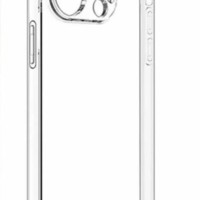 Чехол-накладка силикон i-Phone 15 Pro Max прозрачный с закрытой камерой тех.пак