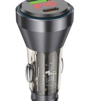 Автомобильное заряд. устр. Hoco NZ12B 1USB/1C 48W серый