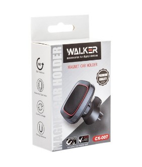 Держатель в автомобиль в воздуховод магнитный Walker CX-007 черный Держатель в автомобиль в воздуховод магнитный Walker CX-007 черный