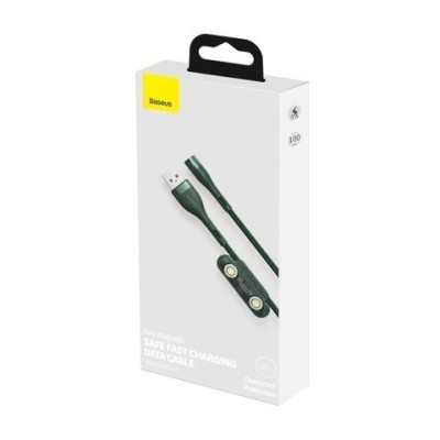 Usb Кабель-зарядка Micro+Lightning+Type-C Baseus Zinc Magnetic 1м 5A CA1T3-B06 зелёный Usb Кабель-зарядка Micro+Lightning+Type-C Baseus Zinc Magnetic 1м 5A CA1T3-B06 зелёный