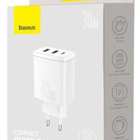Сетевое зар. устр. Baseus Super Si Quick Charger 2USB/1C 30W EU CCXJ-E02 белое