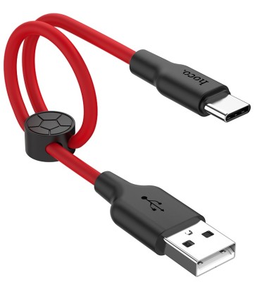 Usb Кабель-зарядка Type-C Hoco X21 Plus Silicone 3A 25см мягкий силиконовый красный Usb Кабель-зарядка Type-C Hoco X21 Plus Silicone 3A 25см мягкий силиконовый красный