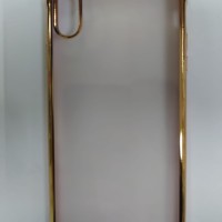Накладка для i-Phone XS Max матовая бока золотые
