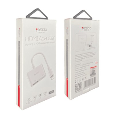 OTG Lightning (папа) на USB-C (мама)/HDMI (мама) Yesido HM06 серебристый OTG Lightning (папа) на USB-C (мама)/HDMI (мама) Yesido HM06 серебристый