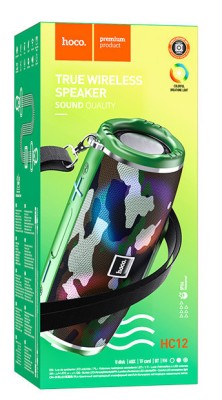 Bluetooth колонка Hoco HC12 BT5.0/2400mAh/4ч/10Вт/TF/FM/USB/AUX хаки Bluetooth колонка Hoco HC12 BT5.0/2400mAh/4ч/10Вт/TF/FM/USB/AUX хаки