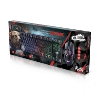Проводной комплект клавиатура+мышь с подсветкой Smartbuy RUSH Comrade, (SBC-550915G-K) черный