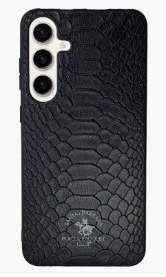 Накладка для Samsung Galaxy S24 Santa Barbara под кожу чёрная Накладка для Samsung Galaxy S24 Santa Barbara - под кожу стильный и практичный аксессуар, который помогает выделиться из толпы и придает индивидуальность вашему телефону. Благодаря своему противоскользящему покрытию, чехол на samsung s24 plus надежно зафиксируется в руках, а чехол плотно облегает его формы без добавления массы. А за счет специальных вырезов, вам предоставлен доступ ко всем функциям телефона, что позволяет вам без трудностей заряжать свой телефон.